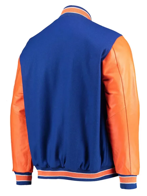 NY Mets 35th Anniversary Royal and Orange Varsity Jacket