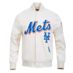 NY Mets Logo Game Day Eggshell Jacket