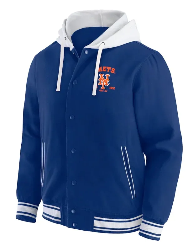 NY Mets Royal Cotton Hooded Jacket