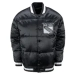 NY Rangers Black Down Fill Puffer Jacket
