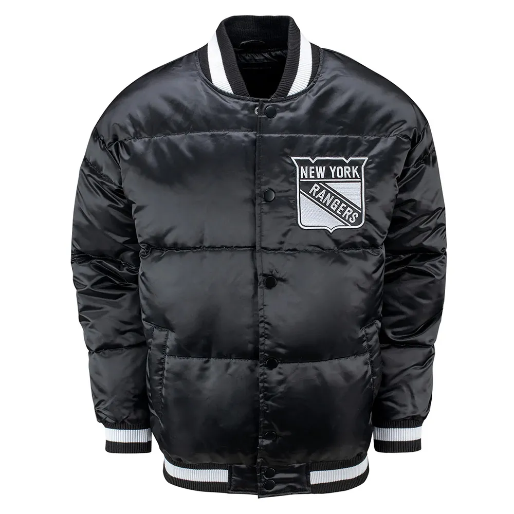 NY Rangers Black Down Fill Puffer Jacket NY Rangers Black Down Fill Puffer Jacket