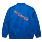 NY Rangers Current Logo Royal Bomber Satin Jacket