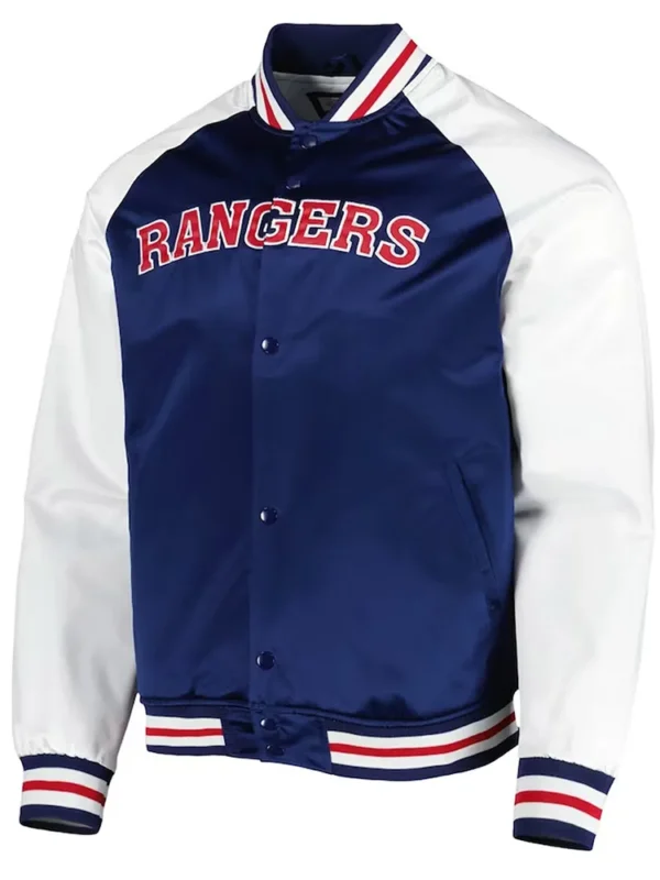 NY Rangers Primetime Blue and White Jacket