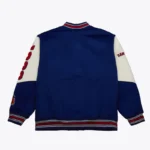NY Rangers Team History Blue Vintage Logo Varsity Jacket