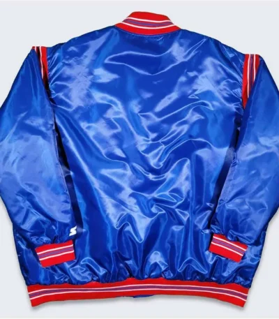 NY Rangers Teddy Royal Varsity Satin Jacket