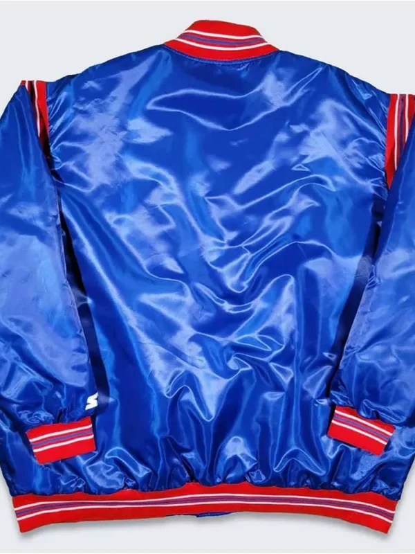 NY Rangers Teddy Royal Varsity Satin Jacket