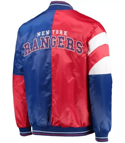 NY Rangers The Leader Blue and Red Full-Snap Jacket