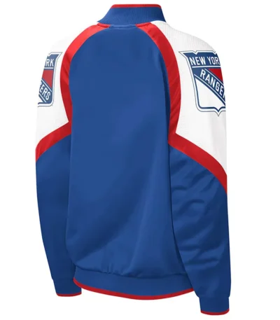 NY Rangers Track Blue and White Jacket