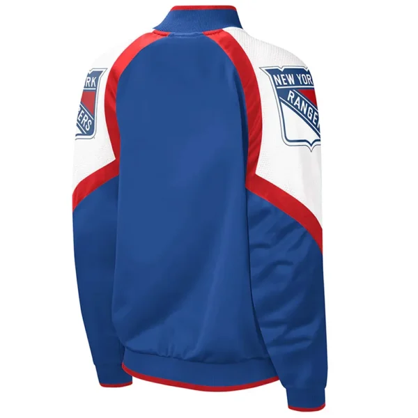 NY Rangers Track Blue and White Jacket