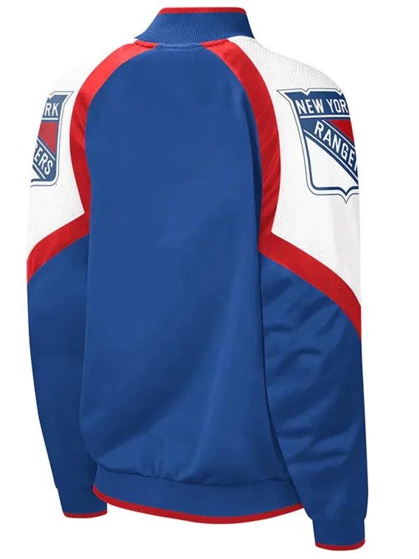 NY Rangers Track Blue and White Jacket