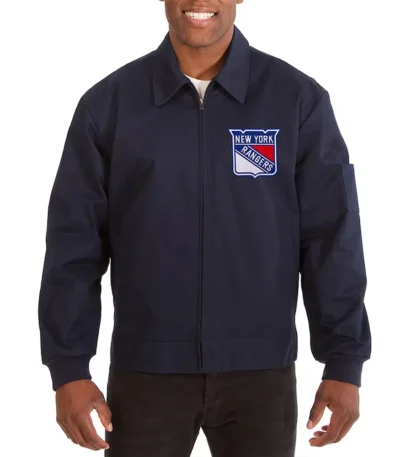 NY Rangers Workwear Navy Cotton Jacket