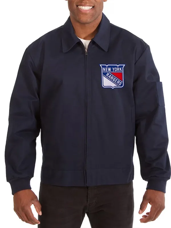 NY Rangers Workwear Navy Cotton Jacket