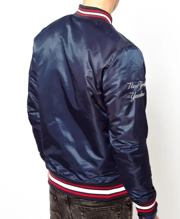 New York Yankees Baseball Blue Satin Jacket