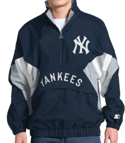 NY Yankees Cooperstown Chief Navy Half-Zip Pullover