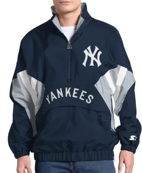 NY Yankees Cooperstown Chief Navy Half-Zip Pullover