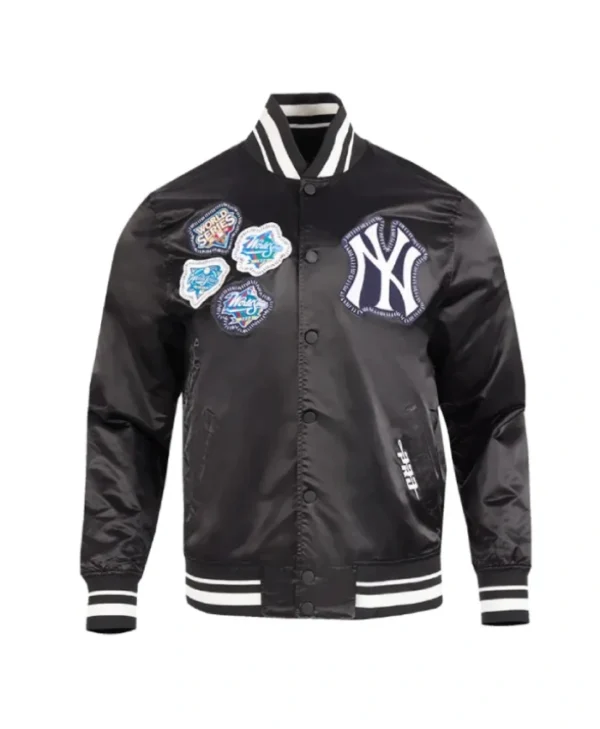 NY Yankees Diy Pick Stitch Classic Rib Satin Jacket