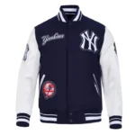NY Yankees Diy Pick Stitch Classic Rib Varsity Jacket