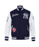 NY Yankees Diy Pick Stitch Classic Rib Varsity Jacket