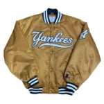 NY Yankees Dugout Full-Snap Golden Jacket