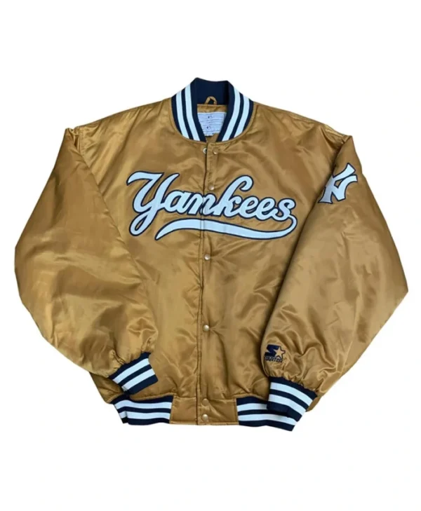 NY Yankees Dugout Full-Snap Golden Jacket