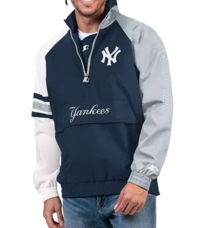 NY Yankees Elite Half Zip Pullover Jacket