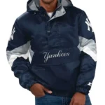 NY Yankees Force Play II Hoodie Half-Zip Jacket