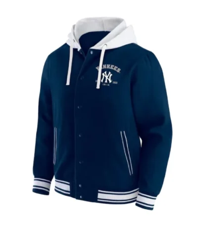 NY Yankees Hooded Navy Cotton Jacket