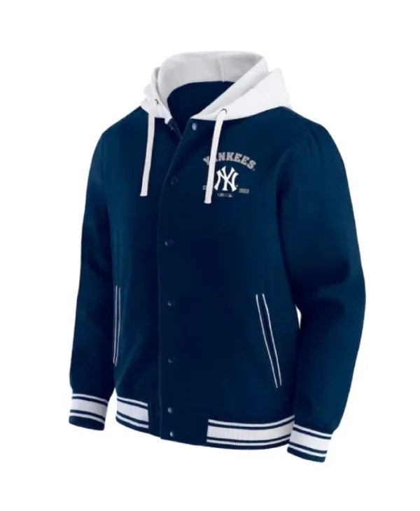 NY Yankees Hooded Navy Cotton Jacket