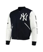 NY Yankees Letterman Navy and White Jacket