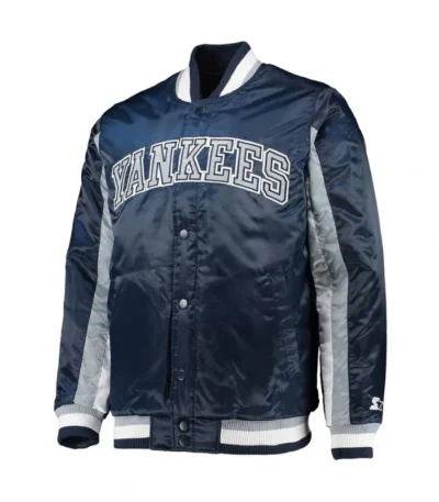 NY Yankees Navy The Ace Satin Jacket