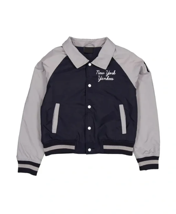 NY Yankees Navy and Gray Throwback Jacket