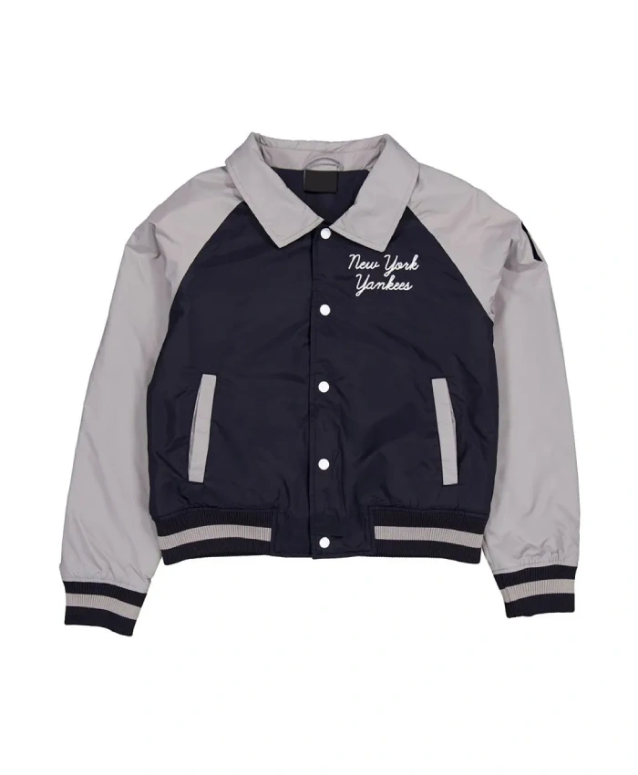 NY Yankees Navy and Gray Throwback Jacket NY Yankees Navy and Gray Throwback Jacket