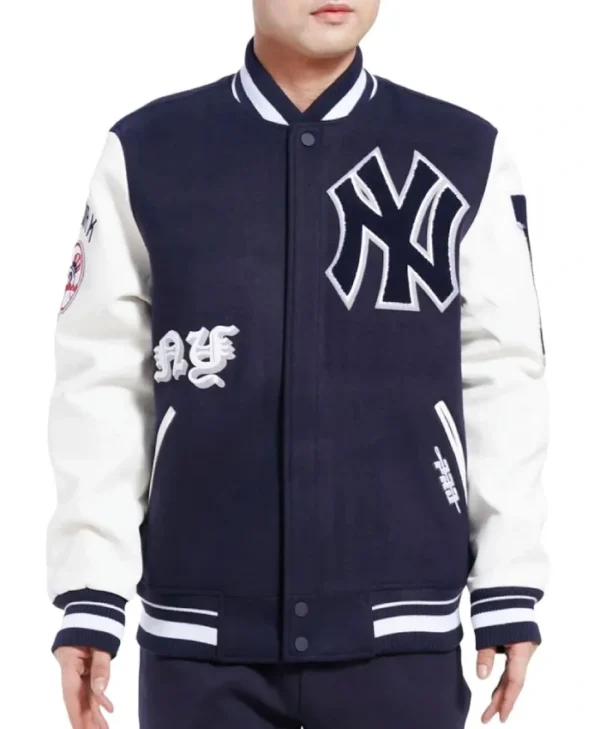 NY Yankees Old English Varsity Jacket