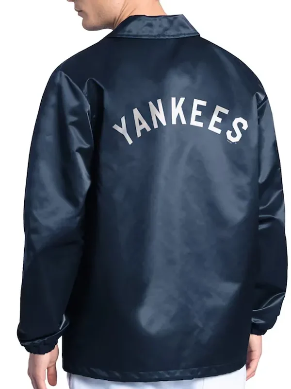 NY Yankees Point Man Coaches Navy Jacket