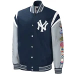 NY Yankees Title Holder Navy and Satin Jacket
