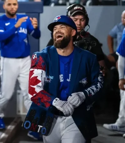 Nathan Lukes Toronto Blue Jays 2025 Home Run Blue Jacket