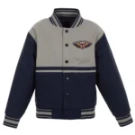 Navy-Gray New Orleans Pelicans Poly-Twill Jacket