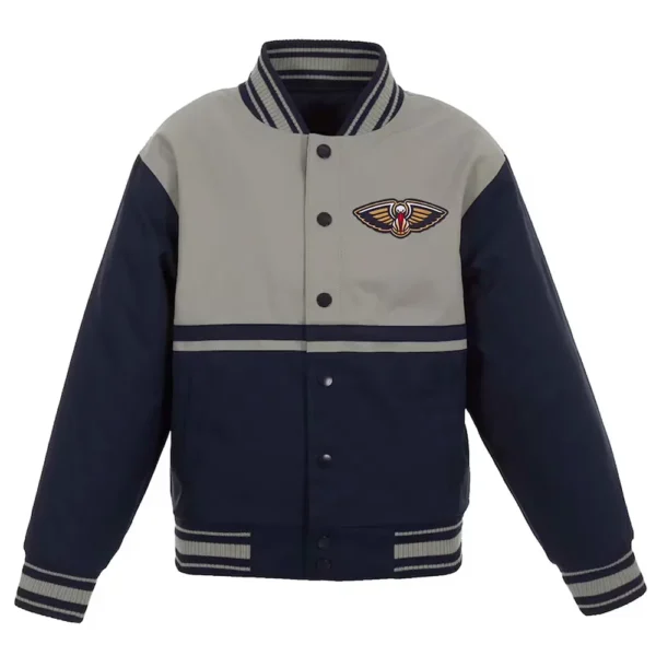 Navy-Gray New Orleans Pelicans Poly-Twill Jacket
