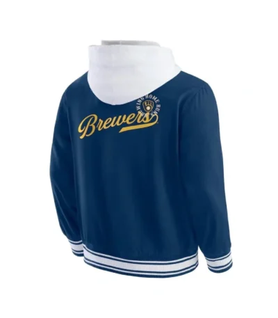 Milwaukee Brewers Navy Cotton Hooded Jacket