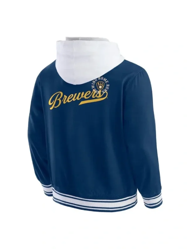 Milwaukee Brewers Navy Cotton Hooded Jacket