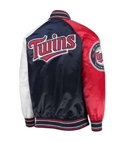 Reliever Minnesota Twins Navy Satin Jacket