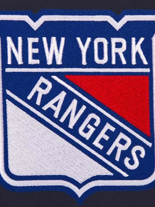 Navy NY Rangers Poly-Twill Front-Hit Jacket