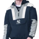 Navy NY Yankees Charger Half-Zip Pullover Jacket