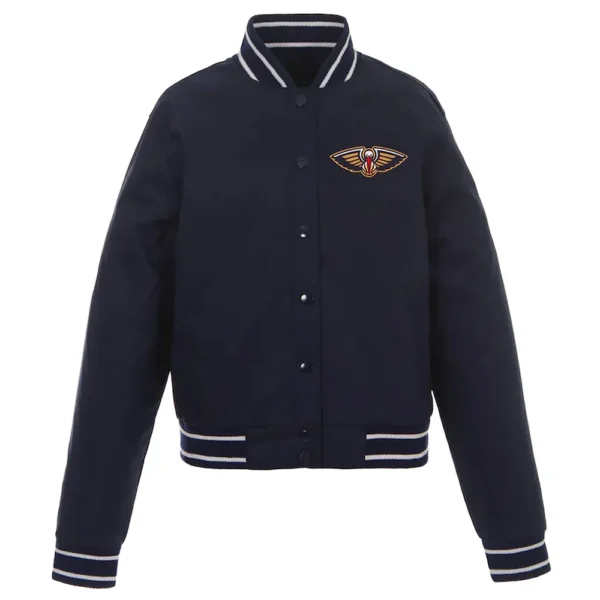 Navy New Orleans Pelicans Poly-Twill Jacket
