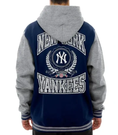 Throwback Prep NY Yankees Navy Hoodie Jacket