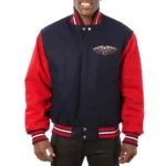 Navy-Red New Orleans Pelicans Varsity Jacket