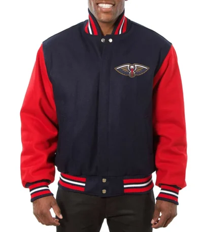 Navy-Red New Orleans Pelicans Varsity Jacket