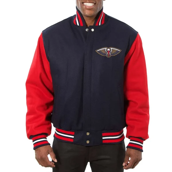 Navy-Red New Orleans Pelicans Varsity Jacket