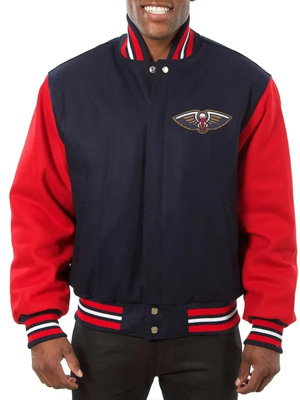 Navy-Red New Orleans Pelicans Varsity Jacket