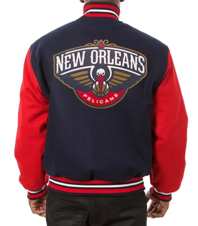 Navy-Red New Orleans Pelicans Varsity Jacket